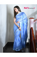 Handloom Soft Silk Saree With Silver Zari Weaving Butta Work All Over (RAI197)